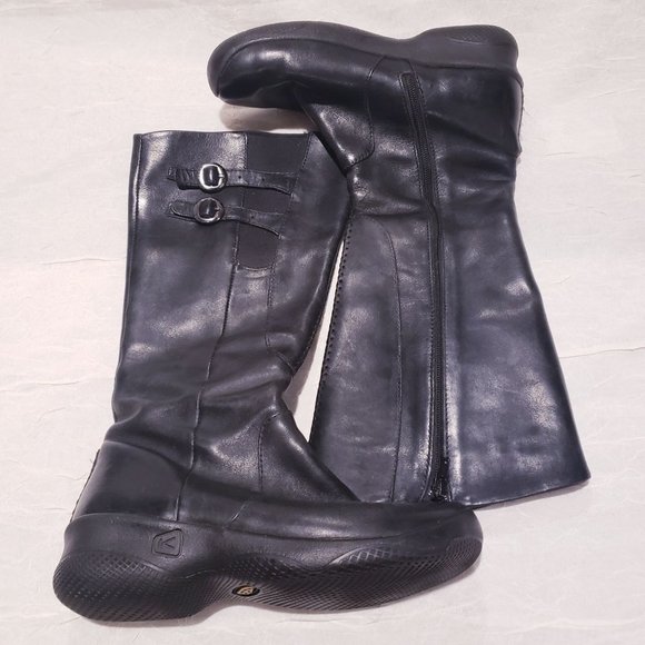 Keen Shoes Keen Bern Baby Black Leather Knee High Boots Poshmark